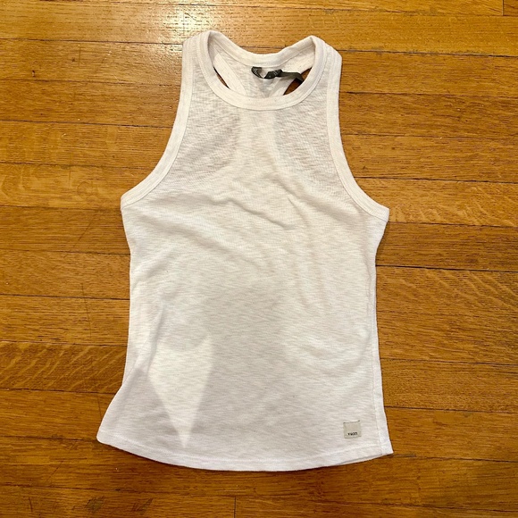 Vuori Tops - Vuori Sunrise High Neck Tank - White - XS